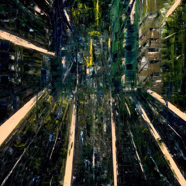 Éjszakai eső a Diagonal sugárúton Barcelonában (kattintson a képre)