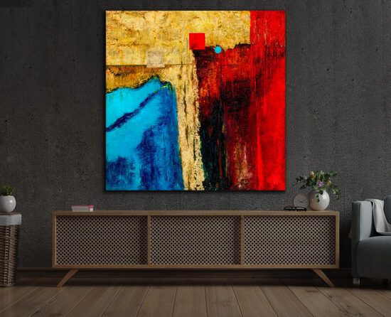 Canvas print - 130x130 cm - The Clash (Battle of the Milvian Bridge - Constantine Defeats Maxentius)