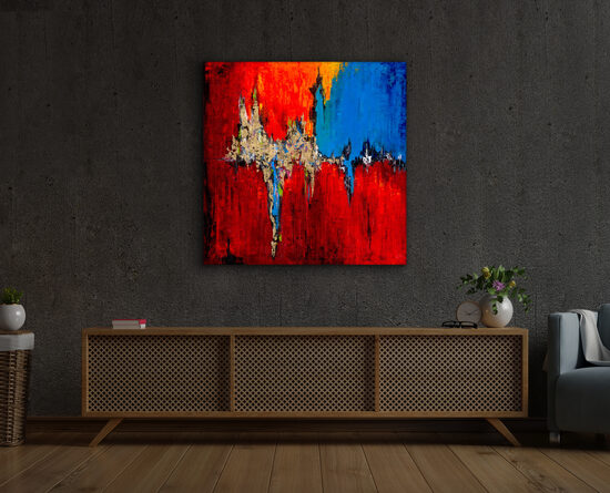 Canvas print - 90x90 cm - Abduction of the Gods