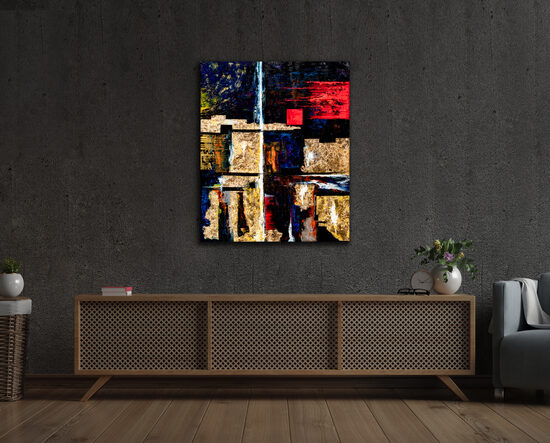 Canvas print - 90x73 cm - Before the walls of Babylon