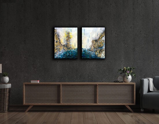 Papírnyomat - 2x82x54 cm - Ezékiel látomása (diptichon)