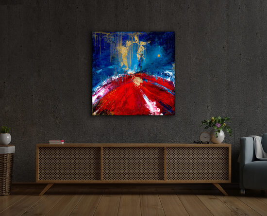 Canvas print - 90x90 cm - Heracles Defeats Antaios