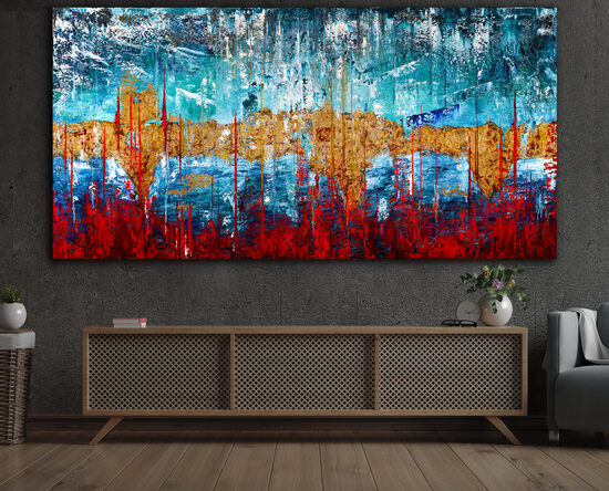 Canvas print - 112x225 cm - Initial