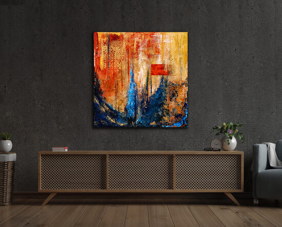 Canvas print - 90x90 cm - A King is Born