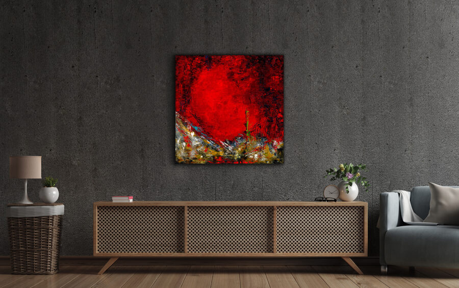 Vászonnyomat - 110x110 cm - Cézár és Kleopátra