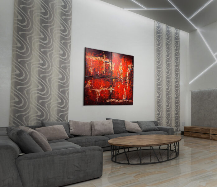 Canvas print - Flames of Agade (quadrich) - 4x50x50 cm