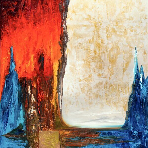 The Macedonian Ship - 146x96 cm (oil-gold-canvas)