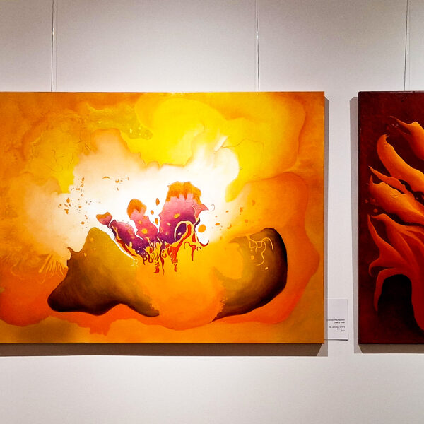 Center: Cree y crea (97x130 cm, oil, enamel, acrylic)