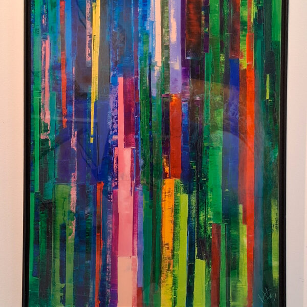 Geometrikus szivárvány plexikép AP