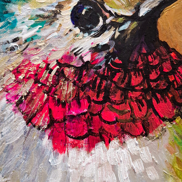 Fiery-throated Hummingbird - detail photo