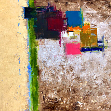 Tíz - 80x100 cm - olaj-arany-vászon