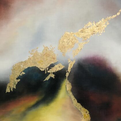 Marduk - 100x120 cm, oil gold canvas