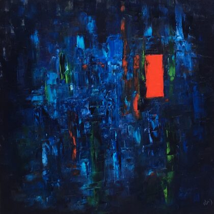 The silence - 100x100 cm, oil canvas