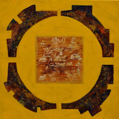 Games of thrones VI. - 40x40 cm, oil gold canvas