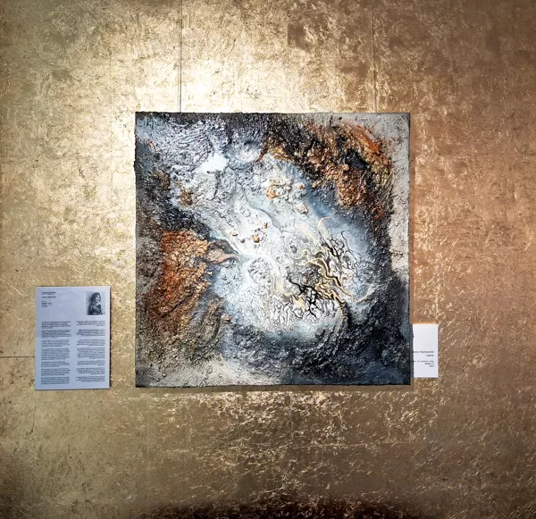 Lazos (80x80 cm, concrete, acrylic, oil)