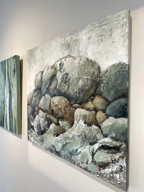 Cascada (80x80 cm, acrylic, mixed technique)