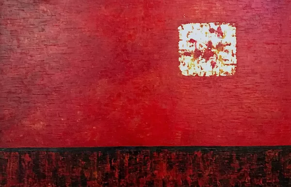 Naprobbanás - 90x145 cm, olaj arany vásznon