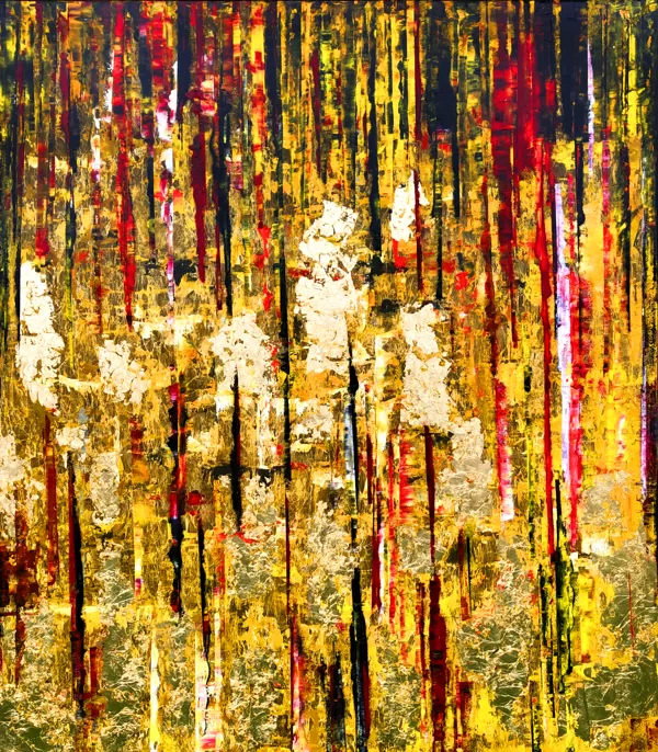 MM Babilónia aranya - 160x140 cm - olaj-arany-előnyomott vászon