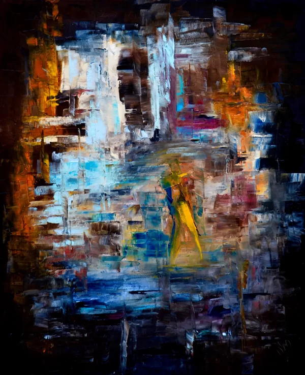 A hegedűs - 80x60 cm, olaj vásznon