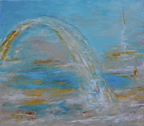 A híd - 80x90 cm, olaj vásznon