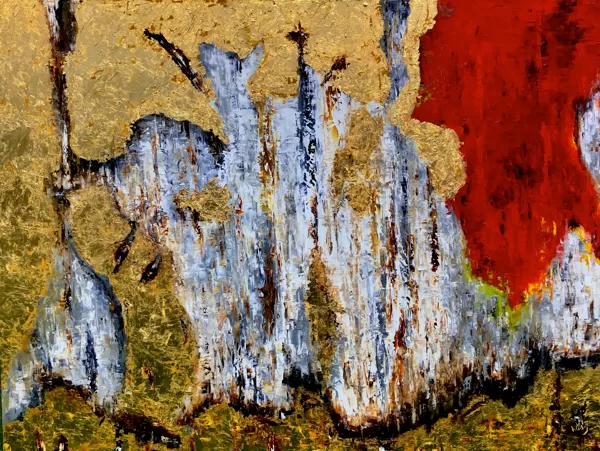 Nemezis - 140x160 cm - olaj-arany-vászon