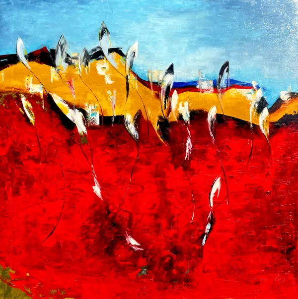 A csábítás - 100x100 cm - olaj-vászon