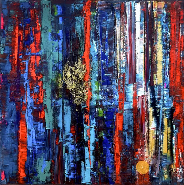 Eris almája - 50x50 cm - olaj-arany-vászon