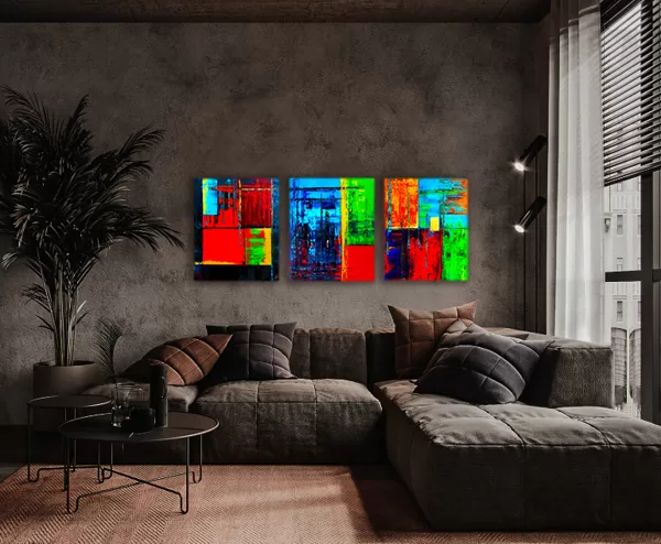Próféták (triptichon) 3x57x47 cm - olaj-arany-vászon