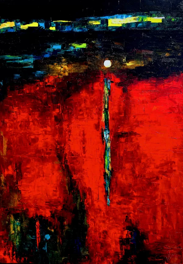 Zeusz az égbe emeli Ganümédészt - 100x70 cm - olaj-vászon