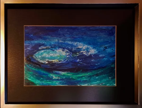 Örvény-tanulmány - 20x28 cm, olaj kartonon