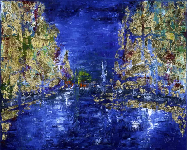 Jégvitorlák (Arktika ciklus) - 65x80 cm, olaj és arany vásznon