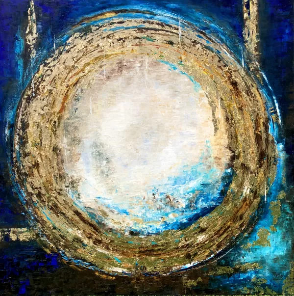 A hetedik nap (Ószövetség ciklus) - 140x140 cm, olaj és arany vásznon
