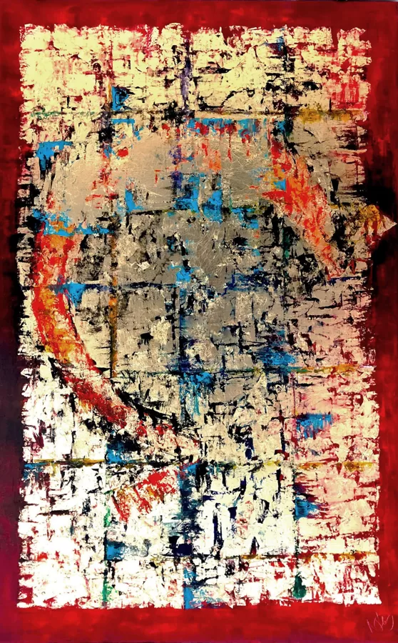 A kezdet vége - 110x70 cm, olaj és arany vásznon