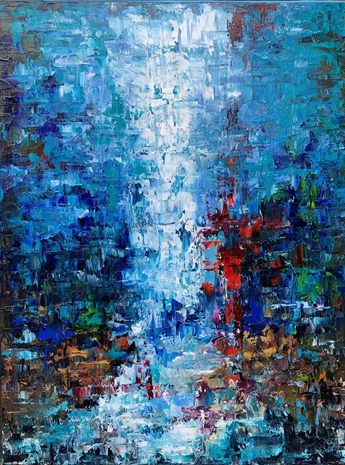 Ébredés - 80x60 cm, olaj és arany vásznon