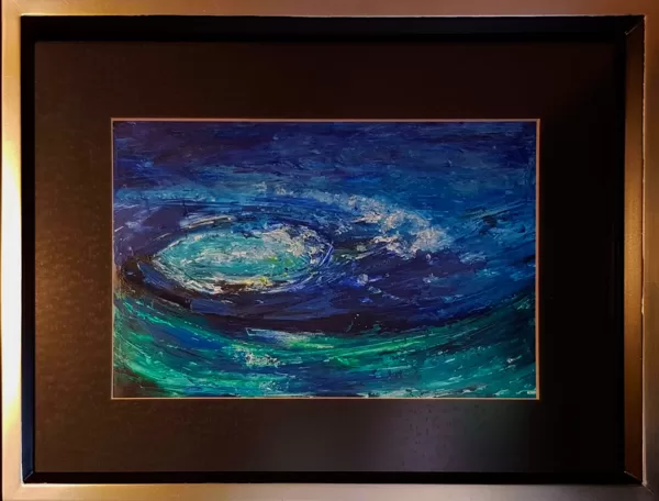 Örvény-tanulmány - 20x28 cm, olaj kartonon