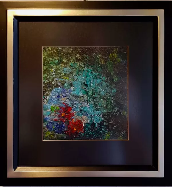 Tibeti aranyhalak-tanulmány - 20x20 cm, olaj kartonon