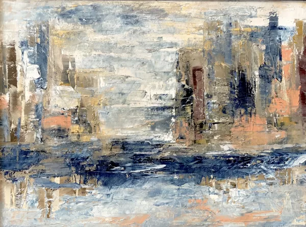 Tornyok IV. - 30x40 cm, olaj vásznon