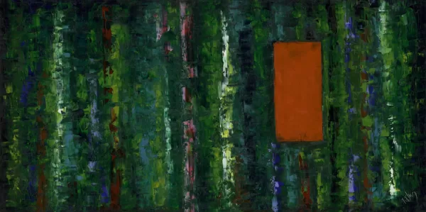 Esőerdő-tanulmány - 60x120 cm, olaj vásznon