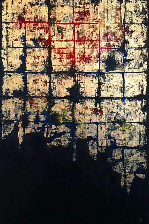 Fresco - 150x100 cm, oil gold canvas
