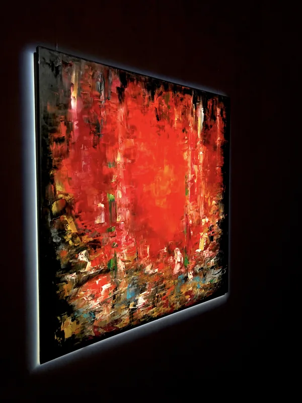 Love - 100x120 cm - oil gold
