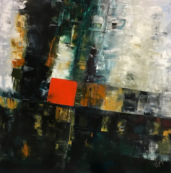 Crossroad - 60x60 cm, oil canvas