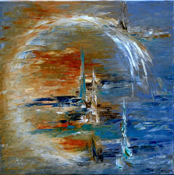 Rotation - 70x70 cm, oil canvas