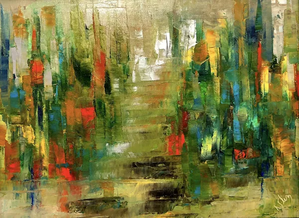 Towers III. - 30x40 cm, oil canvas