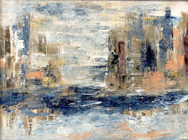 Towers IV. - 30x40 cm, oil canvas