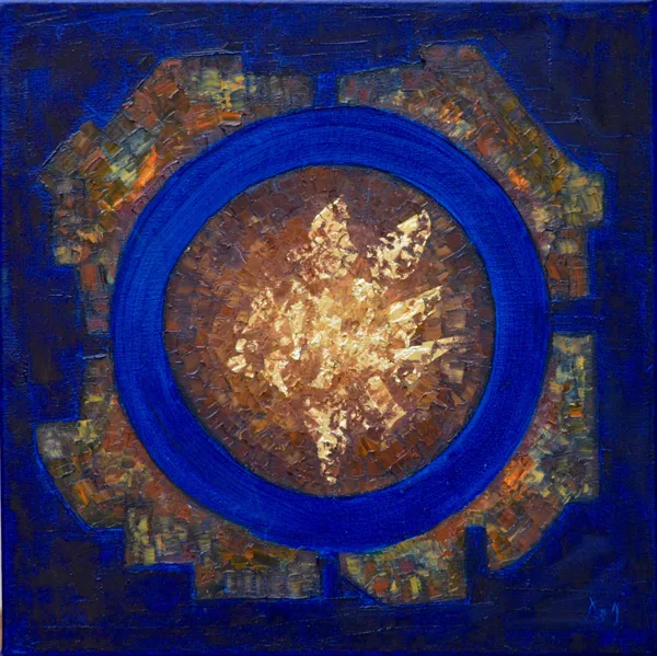 Games of thrones V. - 40x40 cm, oil gold canvas