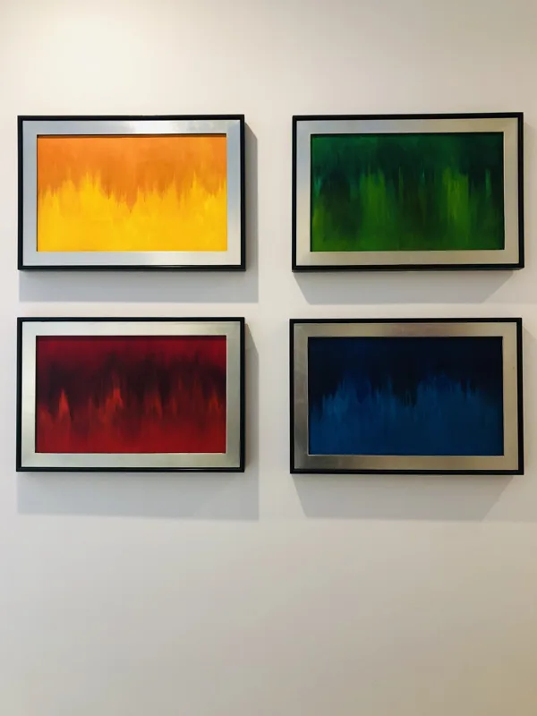Complementers (quadrichon) - 4x29x45 cm, oil paper