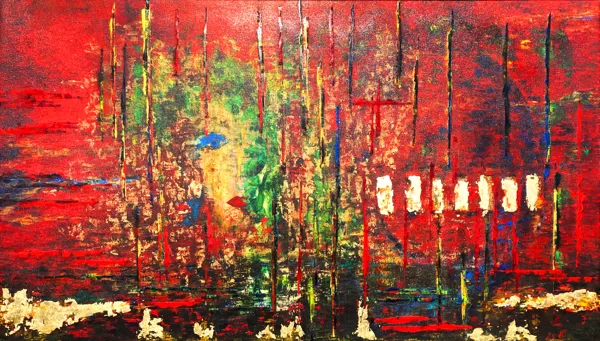 MM Sába királynője - 115x200 cm - olaj-arany-előnyomott vászon