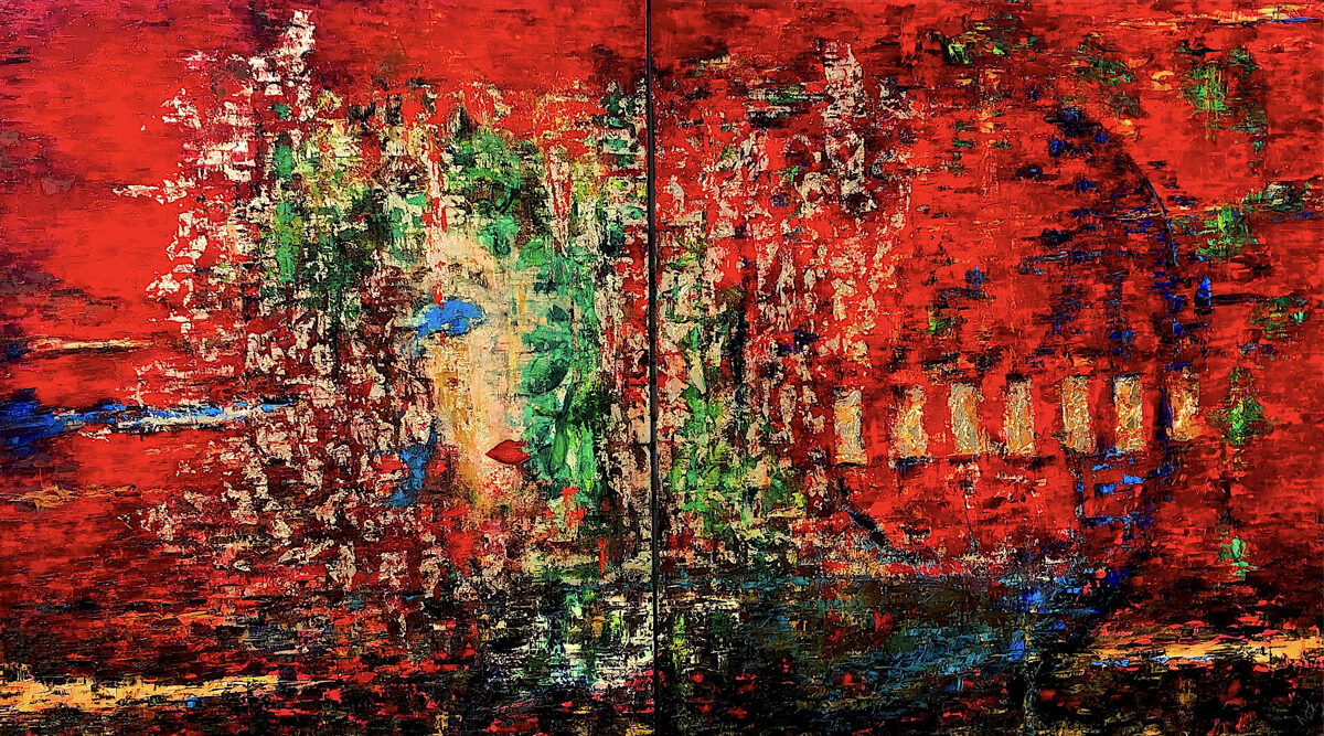 Náray Tamás festménye 2019-ből: Sába királynője